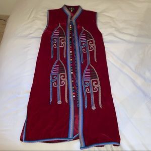 Maison Du Caftan Morocco Velvet Embroidered Caftan